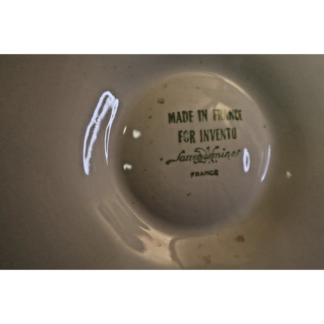 Sarraguemines Vintage Sarreguemines France Majolica Scallop Shell Oyster Plate For Sale - Image 4 of 4