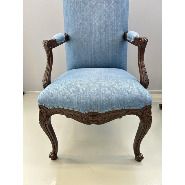 Louis XV Head Chair in Wood and Upholstery For Sale - Image 10 of 12