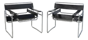 1960s Knoll Wassily Chairs by Marcel Breuer Made in Italy Set of 2