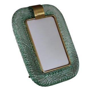 Aquamarine Murano Glass Frame, 2000s For Sale