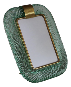 Aquamarine Murano Glass Frame, 2000s