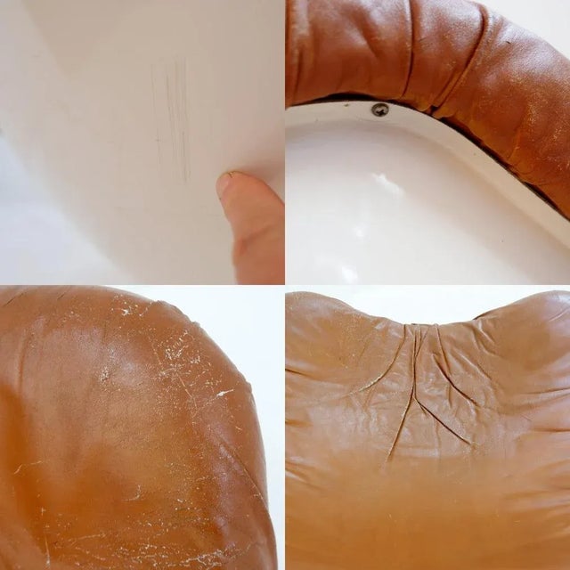 Brown Rodica Armchair attributed to Mario Brunu for Comfort, Italy, 1968 For Sale - Image 8 of 16