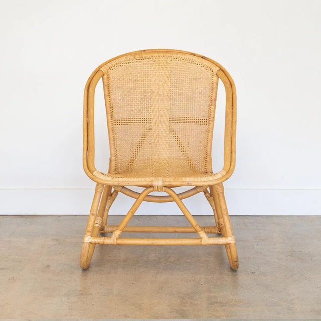 Modern 1960s Pair of Italian Woven Chairs For Sale - Image 3 of 10