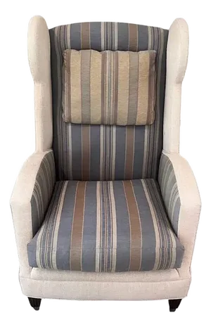 2000s Custom Made Wingback Chair