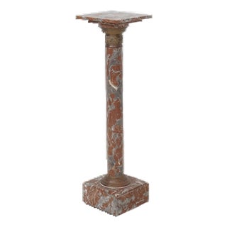 Rouge Marble Pedestal For Sale