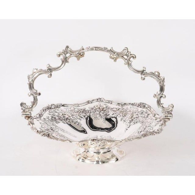 Antique Victorian Silver Plated Fruit Basket, 19th Century For Sale - Image 3 of 14