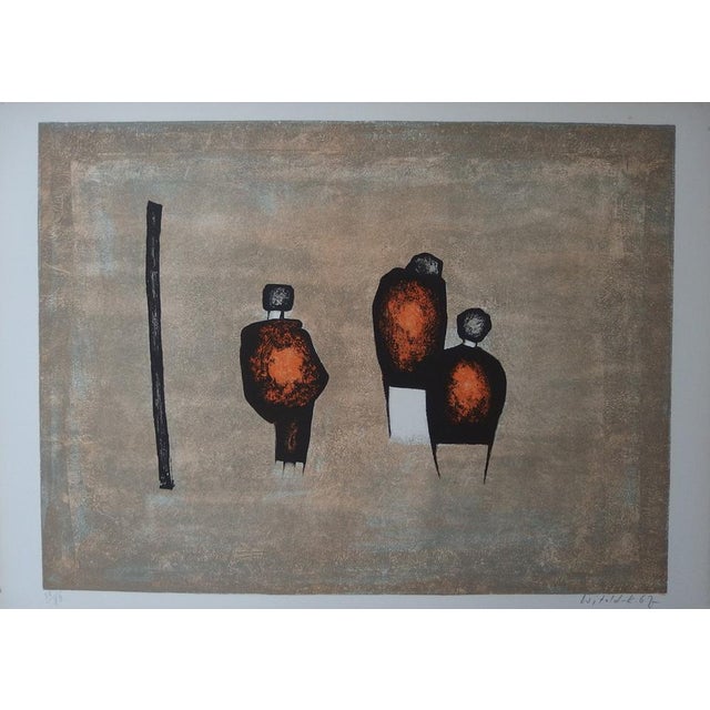 Witold-K, Trois personnages, Original Lithograph For Sale - Image 6 of 6