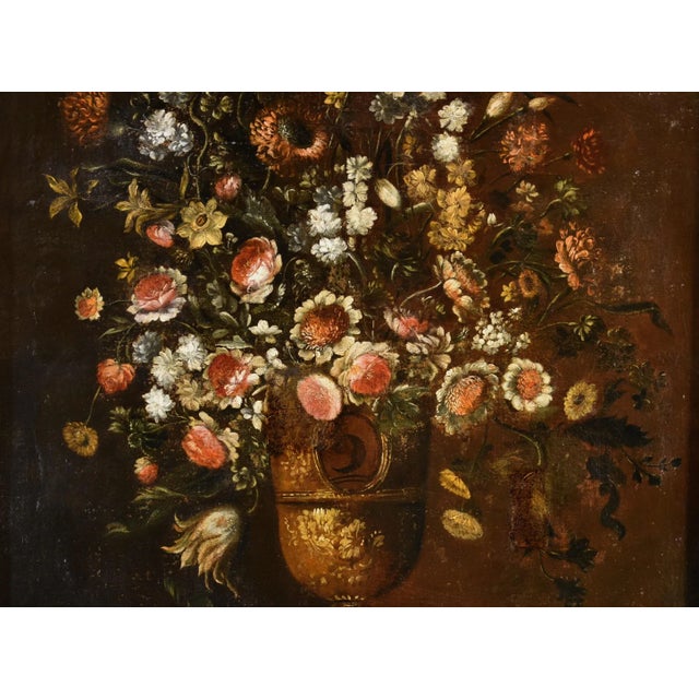 17th Century Andrea Scacciati, Flowers Still Life, 1680, Oil on Canvas, Framed For Sale - Image 5 of 18