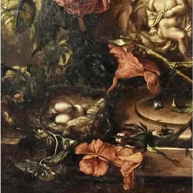 Baroque Floral Still Life Oil Painting, After Jan Van Huysum, Dutch (1682-1749) For Sale - Image 3 of 13