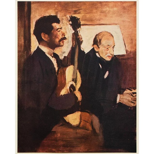 Brown 1952 After Edgar Degas "Degas' Father Listening to Pagans", First Edition Vintage Print For Sale - Image 8 of 8