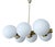 Vintage Glass Pendant Light in the style of Stilnovo, 1950s For Sale