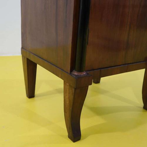 Empire Nightstand in Wood with Door and Drawer For Sale - Image 4 of 12
