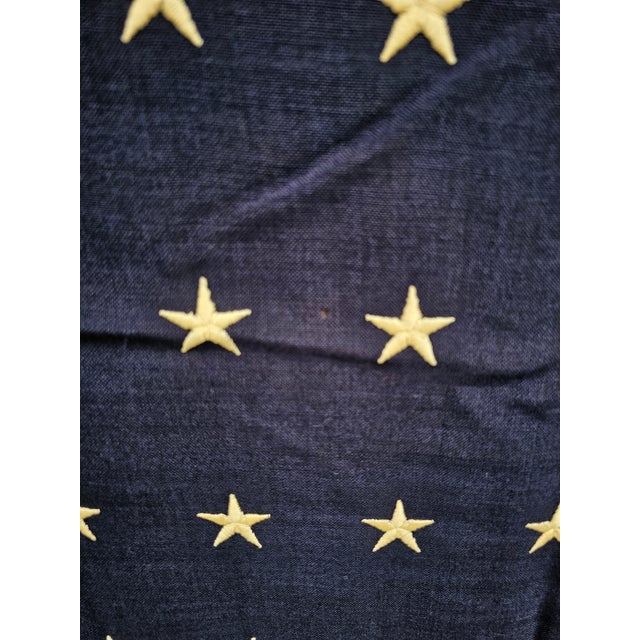 Vintage 48 Star American Flag Cotton Sewn Wwii Wwi & Korea Americana Banner 46 X 74 For Sale - Image 11 of 17