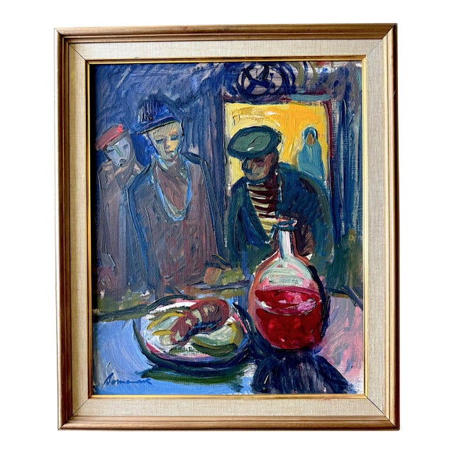 Mid Century Modern Swedish Expressionist Oil Painting - Uno Bornemark (1924–2009) For Sale