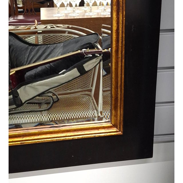 Late 20th Century Biedermeier Style Partial Gilt and Ebonized Wood Trumeau Mirror For Sale In Washington DC - Image 6 of 8