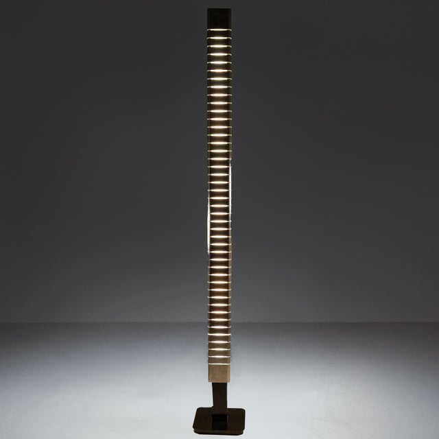 Chromed Steel Floor Lamp from Lamperti, 1970s For Sale - Image 9 of 9