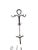 Antique Fireplace Tools Set Arts Crafts Artist Made Hand Forged Wrought Iron For Sale - Image 12 of 16