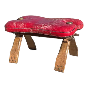 Vintage Camel Saddle Footstool