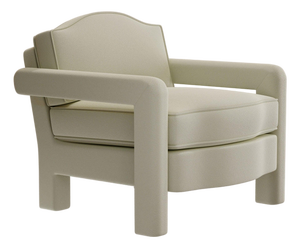 Nougat Boucle Elio Lounge Chair by Ceraudo