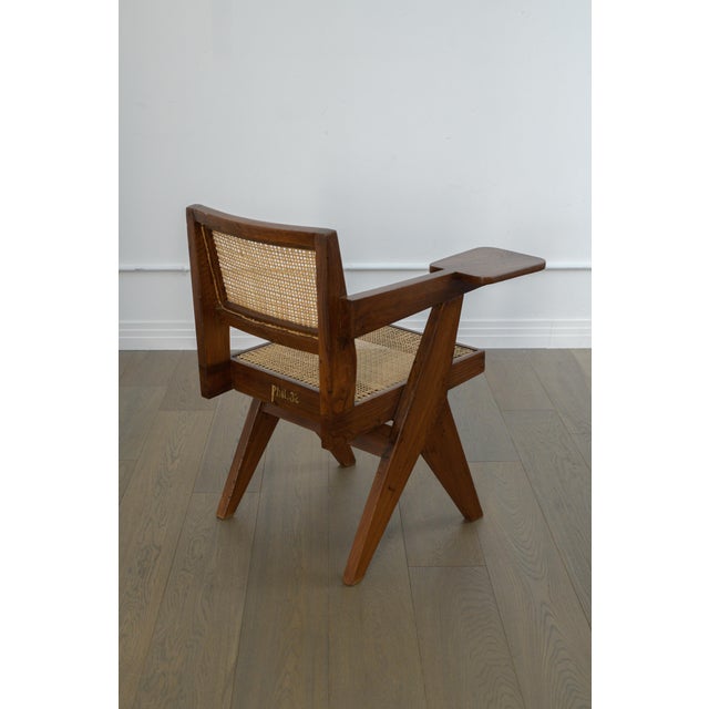 Pierre Jeanneret 1960s Pierre Jeanneret Writing Chair From Punjab University, Chandigarh For Sale - Image 4 of 11