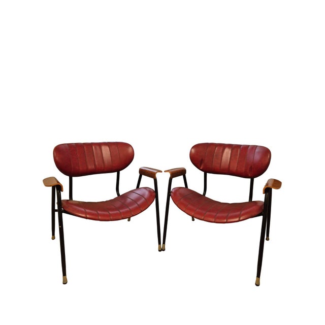 Vintage Italian Armchairs by Gastone Rinaldi for Rima, 1950s, Set of 2 For Sale - Image 6 of 17