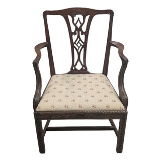 Armchair in Walnut and Fabric, Late 18th Century For Sale