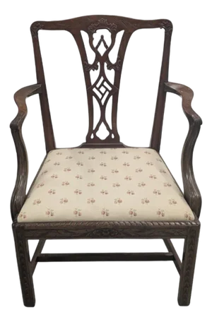 Armchair in Walnut and Fabric, Late 18th Century