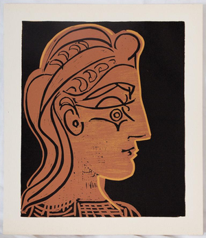 Pablo Picasso, Woman in Profile, Etching