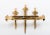 1950s Spanish Gilt Metal Gothic 3-Light Wall Sconce For Sale - Image 6 of 8
