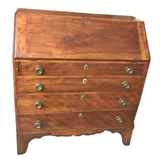 Antique Early 19th Century American Federal Period Slant Front Desk For Sale