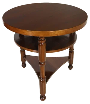 Walnut Round Side Table, 1960s