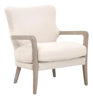 Essentials for Living Calvin Removable Down Cushion White Club Chair