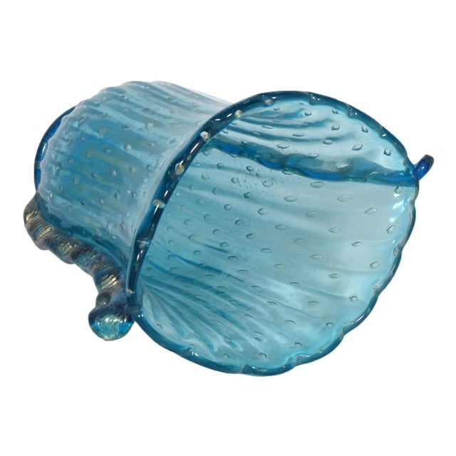 1950s Art Deco Murano Glass Vase Signed from Fratelli Toso, 1950s For Sale - Image 5 of 6