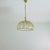 Mid century Colonial style ceiling lamp , Italy, 1970s Colonial style chandelier, in canvas and brass, Italy 70s, in...