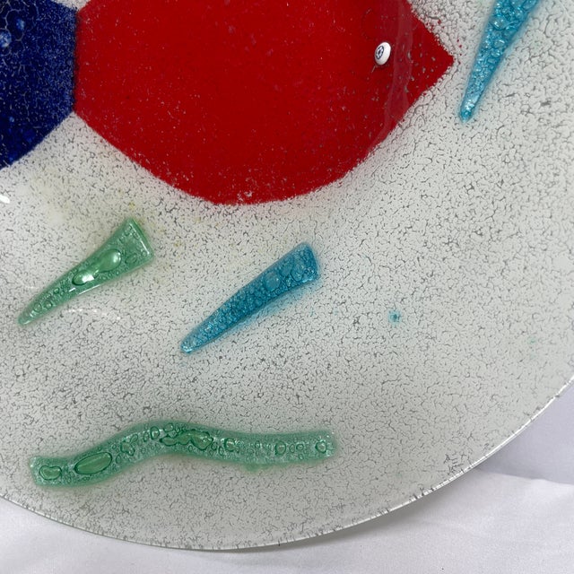 1980s Decorative Fish Glass Plate For Sale In Miami - Image 6 of 6