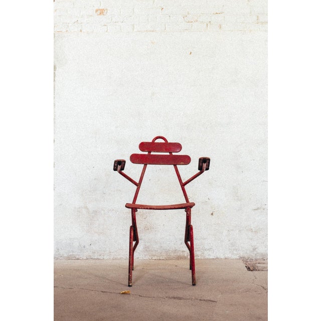 1960s Weathered Metal Chairs, Set of 4 For Sale - Image 5 of 11