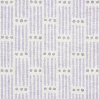 Schumacher Dotted Stripe Fabric in Lilac For Sale