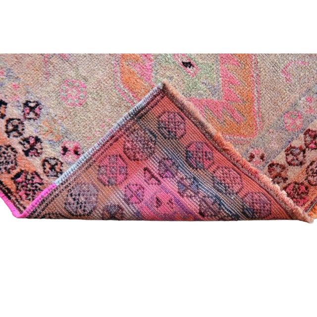 Antique Kurdish Runner Herki Rug. Hand-Knotted 100+ Years Old Tribal Runner - 3′3″ × 11′11″ For Sale - Image 11 of 12