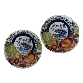 Vintage Chinoiserie Decorative Plates - A Pair For Sale