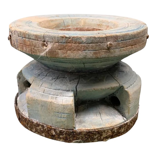 Vintage Indian Seed Extractor Candle Holder For Sale