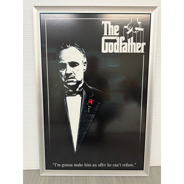 The Godfather Cinematic Movie Poster, Framed For Sale - Image 10 of 12