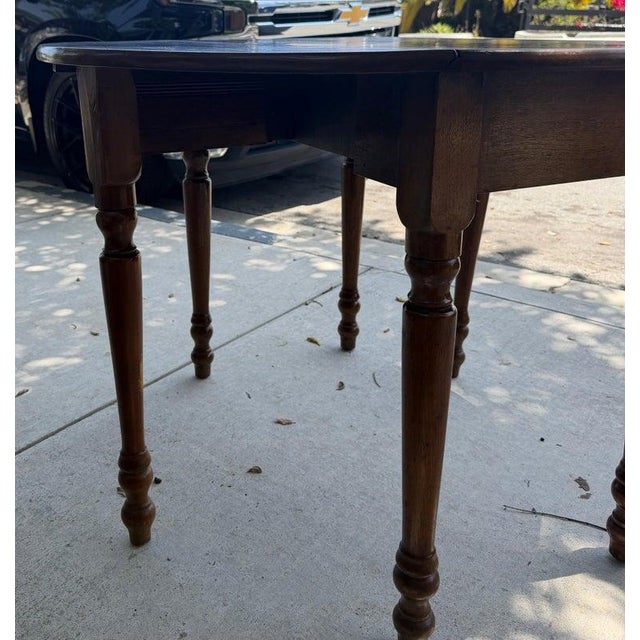 19thc Walnut Drop Leaf Table From Ohio For Sale - Image 9 of 12