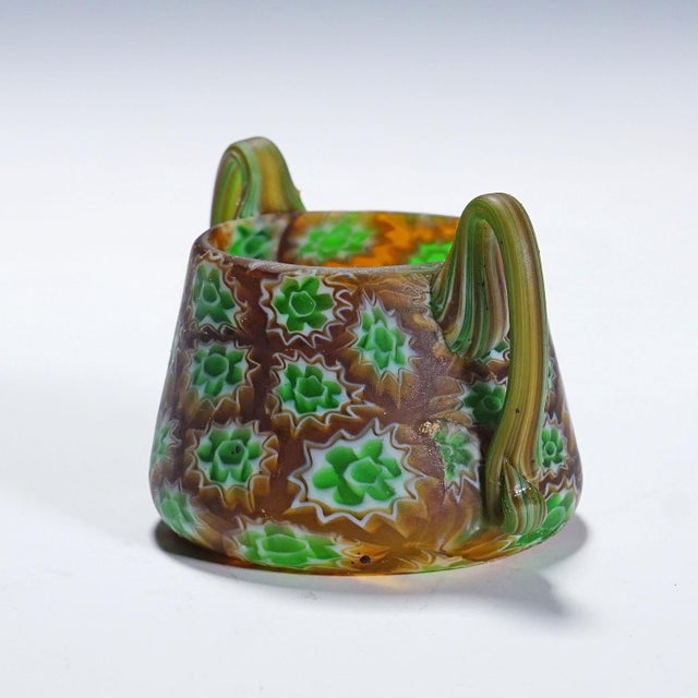 Fratelli Toso Antique Millefiori Bowl With Handles, Fratelli Toso Murano Ca. 1900s For Sale - Image 4 of 7