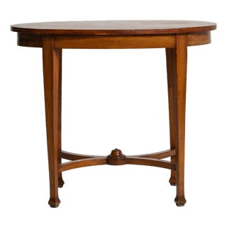 French Sheraton Revival Side Table, Inlaid Wood, Circa 1900 For Sale