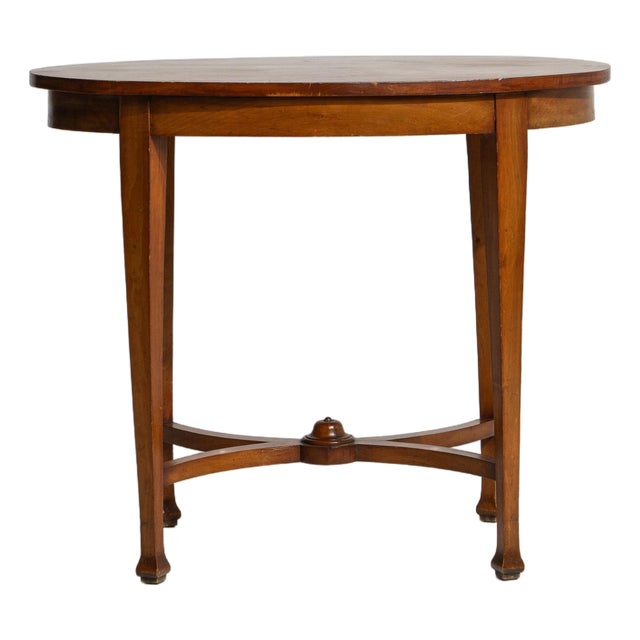 French Sheraton Revival Side Table, Inlaid Wood, Circa 1900 For Sale