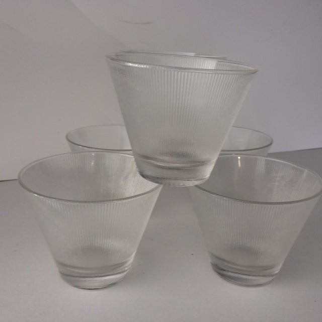 Vintage Ribbed & Frosted Stemless Martini Glasses Set of 6 Chairish