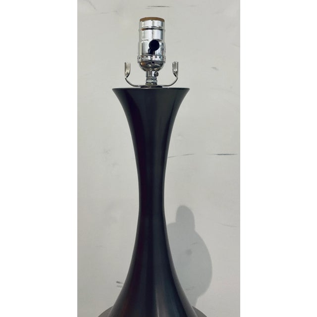 Modern Modern Gunmetal Gray Tall Table Lamp For Sale - Image 3 of 4