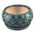 Ceramic Vintage Glazed Pottery Teal, Green, Blue Planter Attached Under Plate For Sale - Image 7 of 7