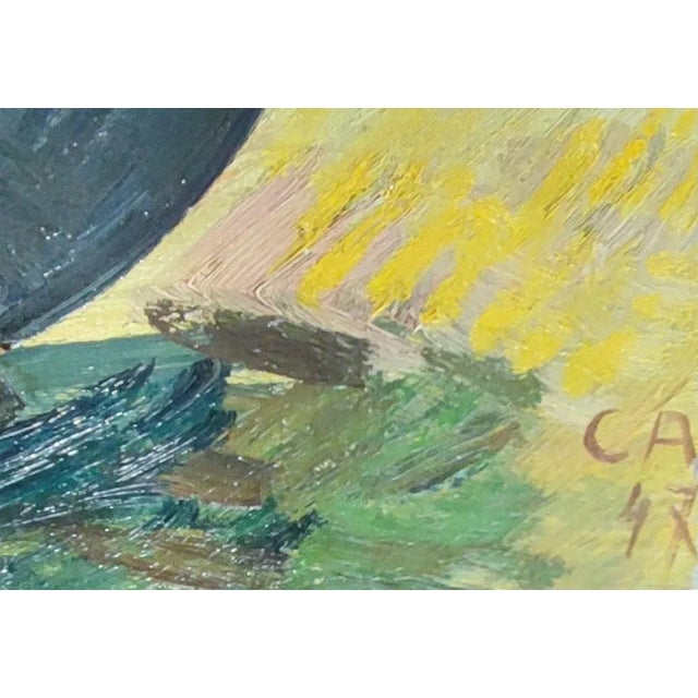 Modern C.A., Composition printanière, 1947, Oil on Cardboard For Sale - Image 3 of 9