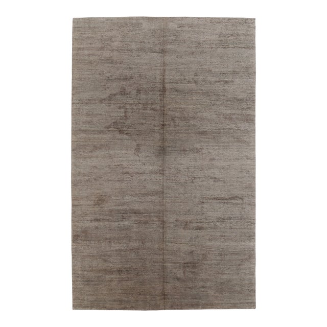 Rug & Kilim’s Modern Textural Rug in Neutral Taupe and Gray Tone-on-Tone For Sale